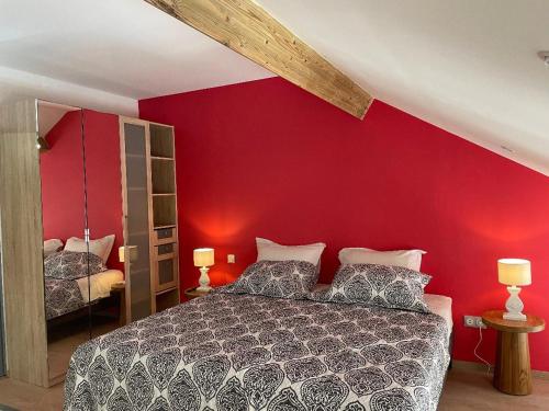 Postel nebo postele na pokoji v ubytování APPARTEMENT DUPLEX VUE LAGON 1216