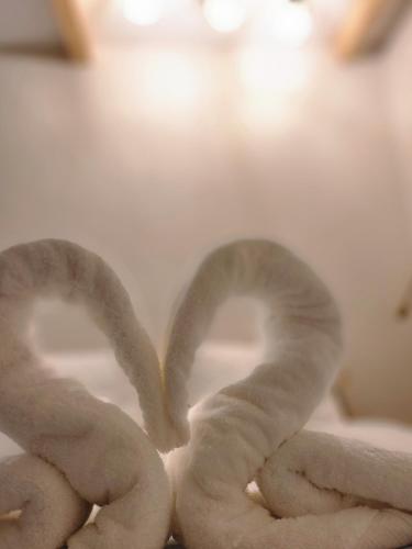 a group of pretzels in the shape of a heart at Maya Guest House - German Colony & Baháí Gardens, Haifa in Haifa