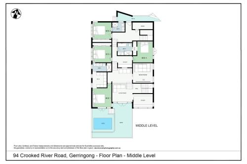 a floor plan of the ground floor of a house at Seven Mile View Gerroa in Gerroa