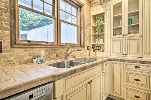 a kitchen with a sink and a window at Idyllic Atlantic City Home - 1 Block to Beach in Atlantic City