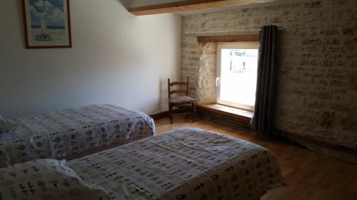 Posteľ alebo postele v izbe v ubytovaní Gîte Cognac Jarnac