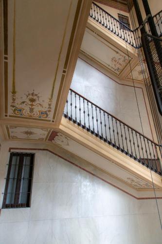 a staircase in a building with a ceiling at N 10, Luxury in Turin