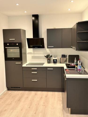 Dapur atau dapur kecil di Ferienwohnung Hardo