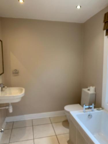 a bathroom with a sink and a tub and a toilet at Liverpool in Woolton