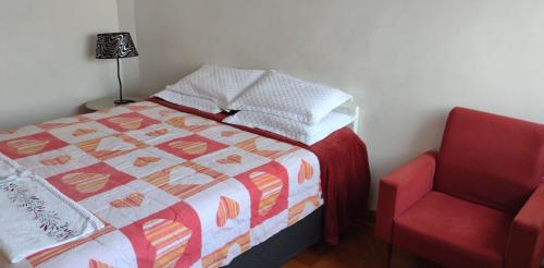 Cama o camas de una habitación en Studio 101 Consolaçao