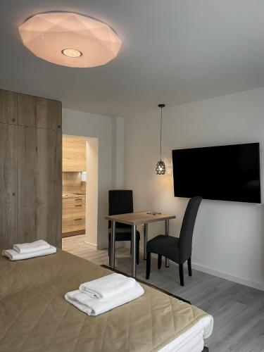 TV a/nebo společenská místnost v ubytování Smart Apartment l