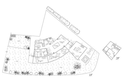a floor plan of a house with at Pine House in Ginoza in Ginoza