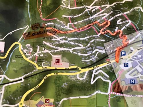 a map of a city with colored roads at MAISON DES VIGNES in Embrun
