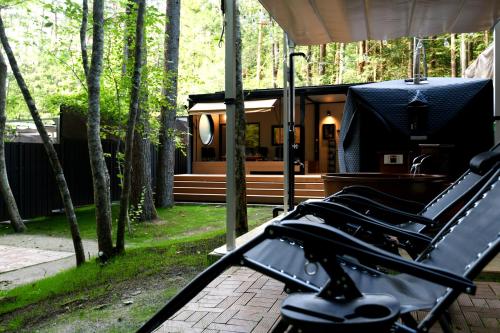 Zahrada ubytování Fuji Fumoto Forest Hotspring ふもとの森温泉