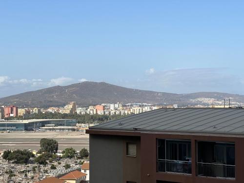 a roof of a building with a view of an airport at Brand New - Massive Studio - E1 - Self Catering in Gibraltar