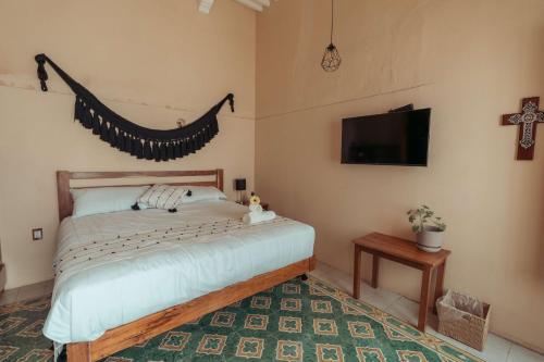 Katil atau katil-katil dalam bilik di Hotel Casa Piedad