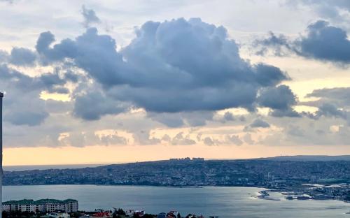 a view of a city under a cloudy sky at dream house in istanbul in Istanbul