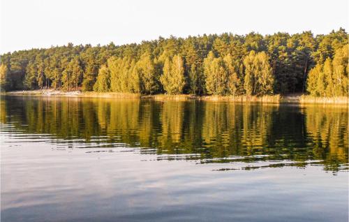 a view of a lake with trees in the background at Holiday Home Kaminsko Uljalowcowa in Kamińsko