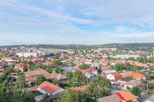 En generell vy över Oradea eller utsikten över staden från lägenheten