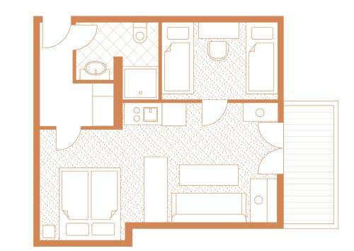a floor plan of a house at Appartements KATHRIN in Grossarl