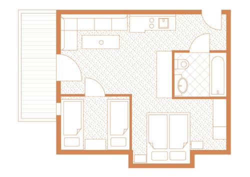 a floor plan of a house at Appartements KATHRIN in Grossarl