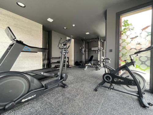 Fitness centrum a/nebo fitness zařízení v ubytování Hotel Boutique Las Indianas