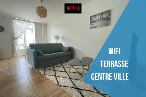 Superbe T2 Neuf Centre Ville Wifi Terrasse Netflix