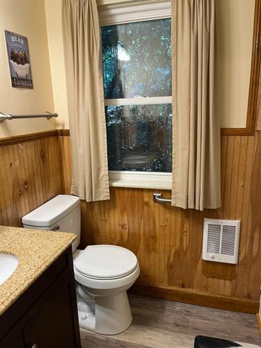 Ένα μπάνιο στο Cozy Cabin Pet Friendly ADA Compatible