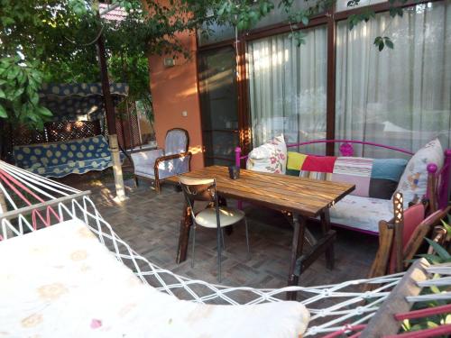 Posezení v ubytování izmir Tatil Evi Beach Resort Seferihisar