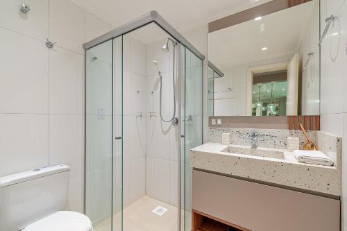 Koupelna v ubytování Com vista para Catedral - @stayhousetemporada