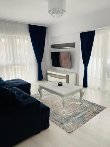 Televizorius ir (arba) pramogų centras apgyvendinimo įstaigoje Luxury king
