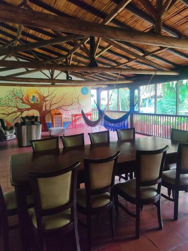 Restoran atau tempat lain untuk makan di Finca San Pedro -Alojamiento Campestre y Reserva Natural-