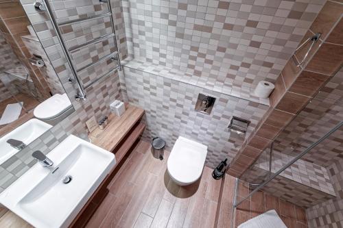 Koupelna v ubytování SPA VILNIUS Druskininkai