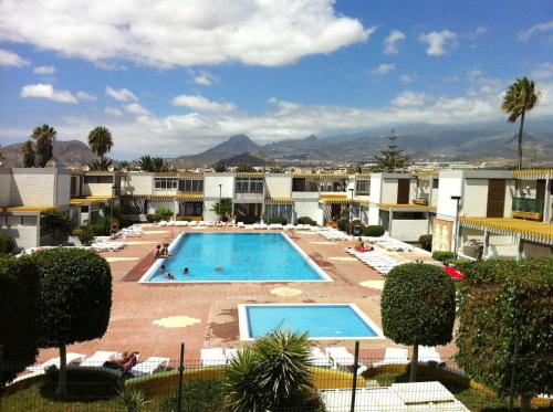 a view of a swimming pool in a resort at CasaBarco in Costa Del Silencio