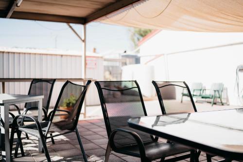 Χώρος καθιστικού στο Motel Poinsettia