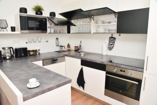 Kjøkken eller kjøkkenkrok på Apartmán Pod oborou