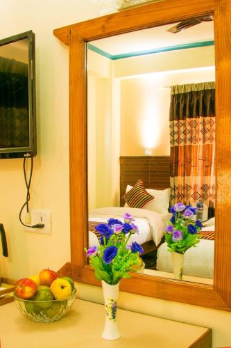 TV a/nebo společenská místnost v ubytování Hotel Adam