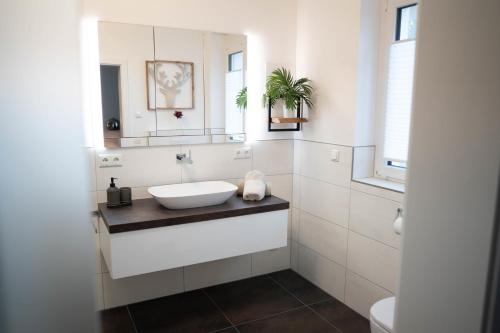 Koupelna v ubytování Ferienwohnung Auszeit