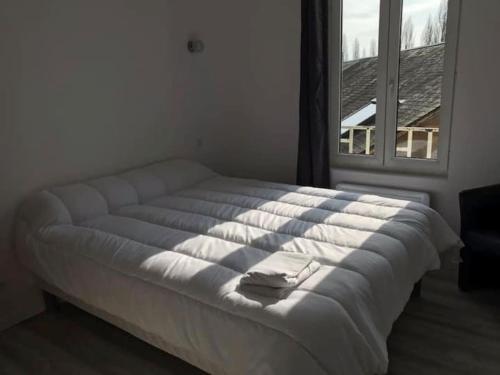 Posteľ alebo postele v izbe v ubytovaní Appartement 10 pers face gare SNCF Appart Hotel le Cygne A