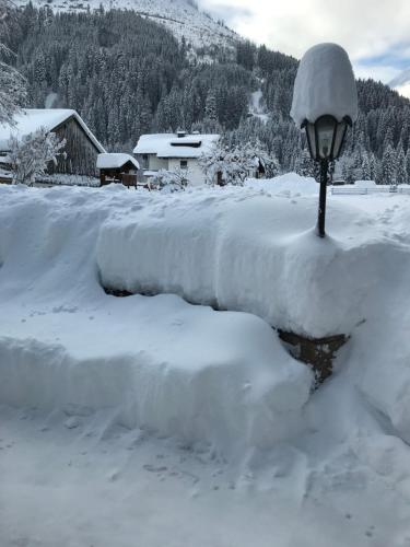 Pony-Ziegen-Hasen-Ranch Bichlbach v zimě