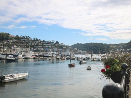 a marina with boats docked in the water at The Mew in Dartmouth