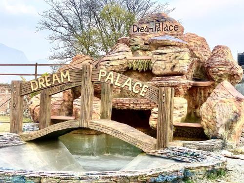 a roller coaster ride at a theme park at Dream Palace Resort in Kathmandu