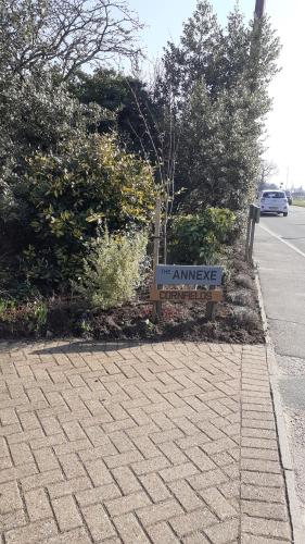 a sign on the side of a road at The Annexe, Cornfields in Elmswell