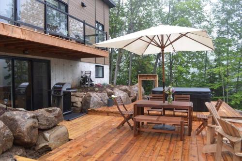 Balkón nebo terasa v ubytování Chalet Nordique