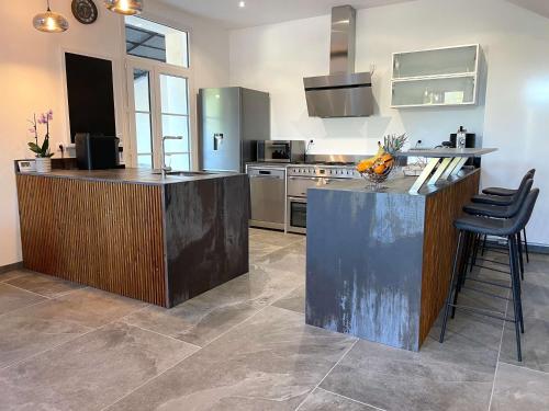 Dapur atau dapur kecil di Havre de paix - Chambres d'hôtes