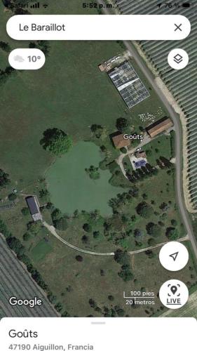 a screenshot of a map of a park at Le parc de Gouts in Aiguillon