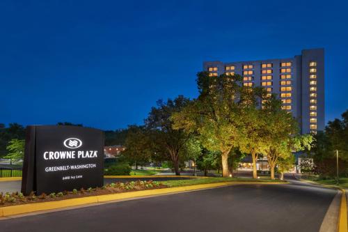 a sign in front of a building at Crowne Plaza College Park - Washington DC by IHG in Greenbelt