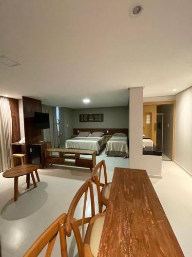 Ein Bett oder Betten in einem Zimmer der Unterkunft Pousada Patuá do Morro