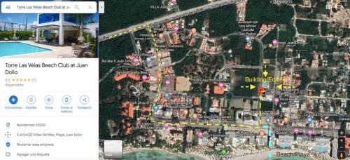 a map of a resort with a google at Chic and Relax Apartamento Juan Dolio in San Pedro de Macorís