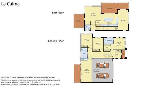 a floor plan of the villa la cliana at La Calma in San Remo