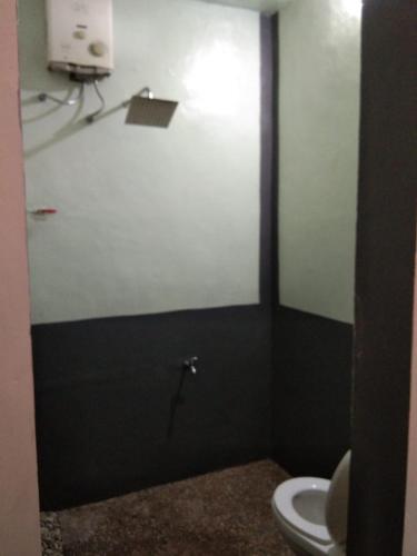 ein Bad mit einem weißen WC in einem Zimmer in der Unterkunft BROMO B&B in Bromo