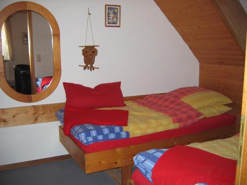 Posteľ alebo postele v izbe v ubytovaní Appartements Am Hexenstieg