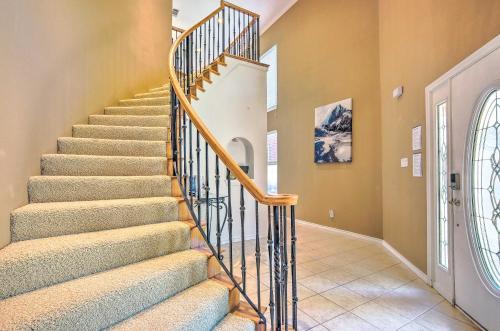 a spiral staircase in a home with aoyer at Beautiful Montgomery Home with Lakefront Deck! in Montgomery