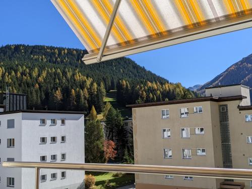 a view from the balcony of a building at Schiablick - Broggini in Davos