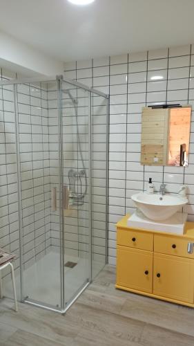 Koupelna v ubytování Las cabañas de Tino